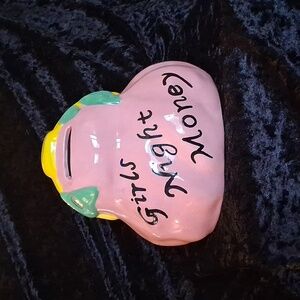 "Girls Night Money" Pink Ceramic Piggy Bank By Goods Gallery, Inc.